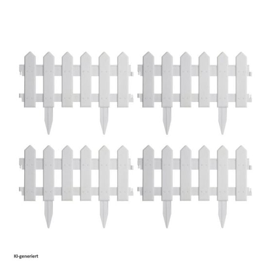 Zierzaun Palisaden 4-teilig Nessa 