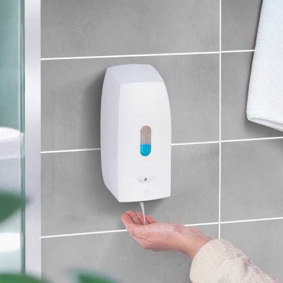 Seifenspender Mod. Tirano, weiß, Kunststoff, 0.5 l, mit Infrarot-Sensor, tropffrei 