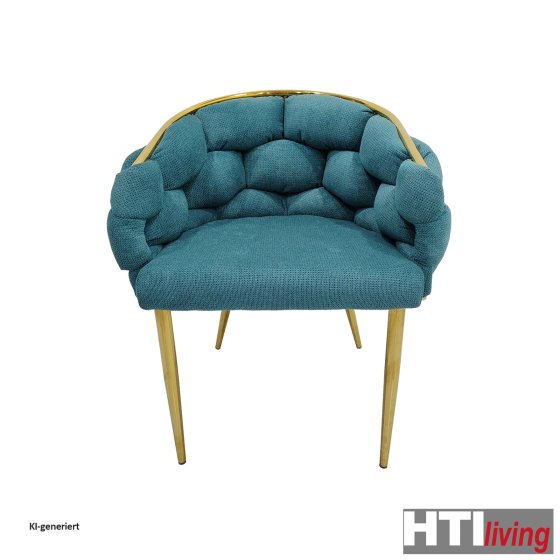 Stuhl Alsen Gold Petrol 