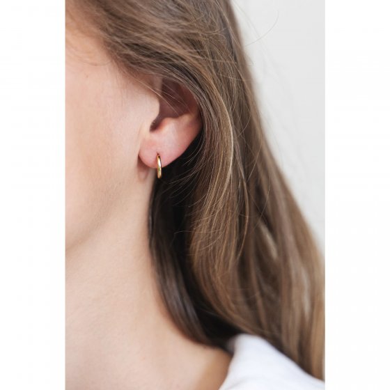 Ohrringe Silber vergoldet glänzend 12mm Durchmesser 