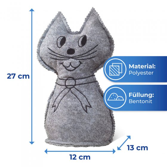 Raumentfeuchter Mod. Katze, 2er Set, schwerer Türstopper 