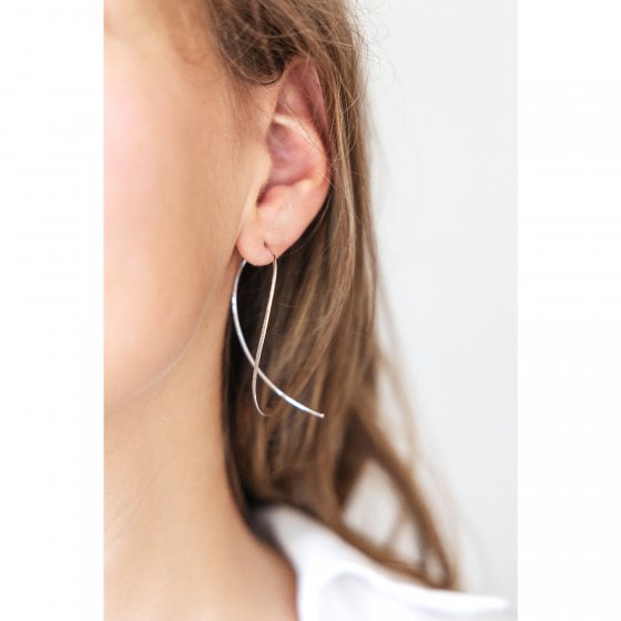 Ohrringe Silber 925 rhodiniert glanz matt 