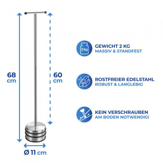 Türstopper Mod. Big Boy ES, aus massivem und rostfreiem Edelstahl 