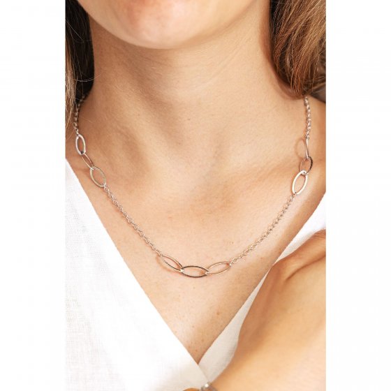 Halskette 925 Silber strukturiert 