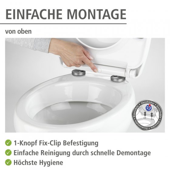 Toilettensitz Mod. Droplets Hochglanz, WC-Sitz mit Absenkautomatik, Schnellbefestigung 