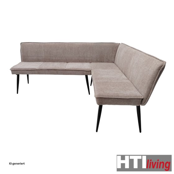 Eckbank 195 x 154 cm Mesilla Braun kurzer Schenkel rechts 