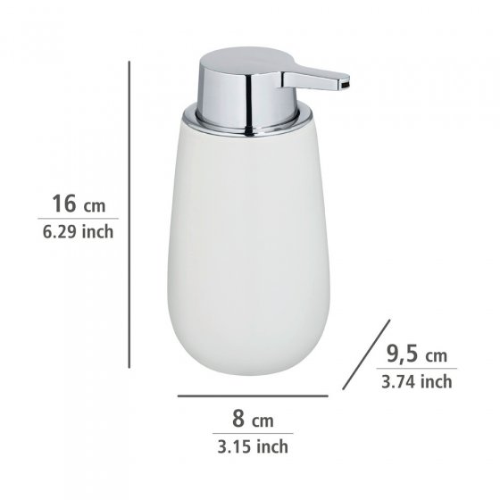 Waschtisch-Set Mod. Badi Weiß, 2-tlg., 1 Zahnputzbecher, 1 Seifenspender 