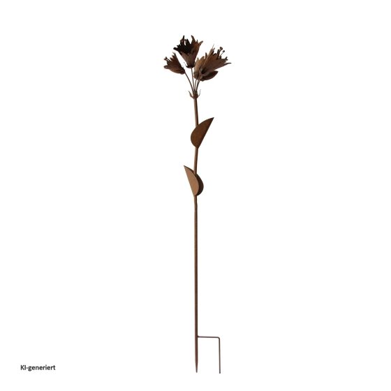 Blumenstecker Rostoptik Blüten Celia 