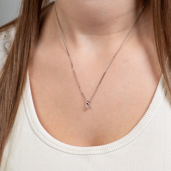 Halskette Gold 585 mit natürlichem Brillant 0,10ct. 