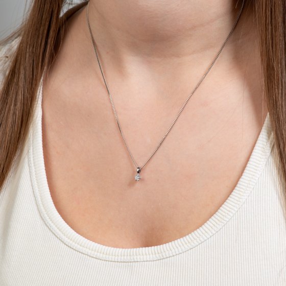 Halskette Gold 585 mit natürlichem Brillant 0,15ct. 