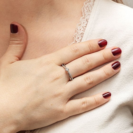 Ring Gold 585 mit 25 Brillanten zus. 0,25ct. 