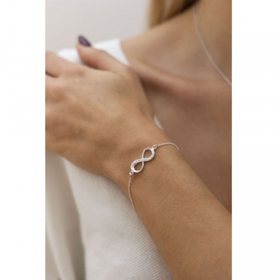 Armband Silber 925 mit Unendlichkeitszeichen 19cm lang 
