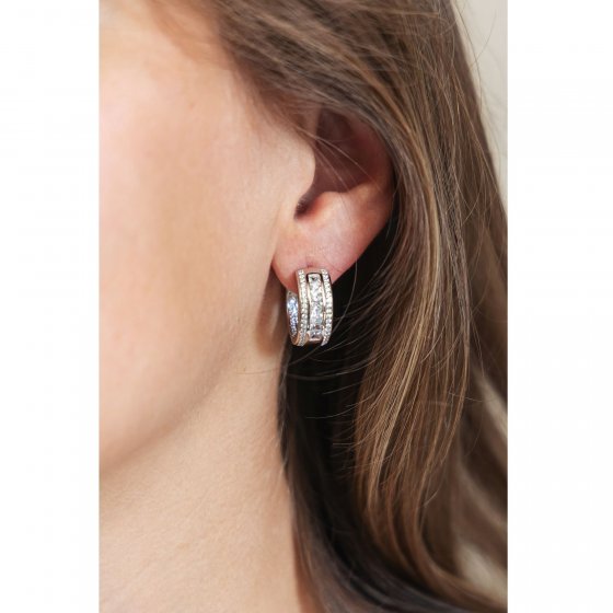 Ohrring 925/- Sterling Silber Zirkonia 