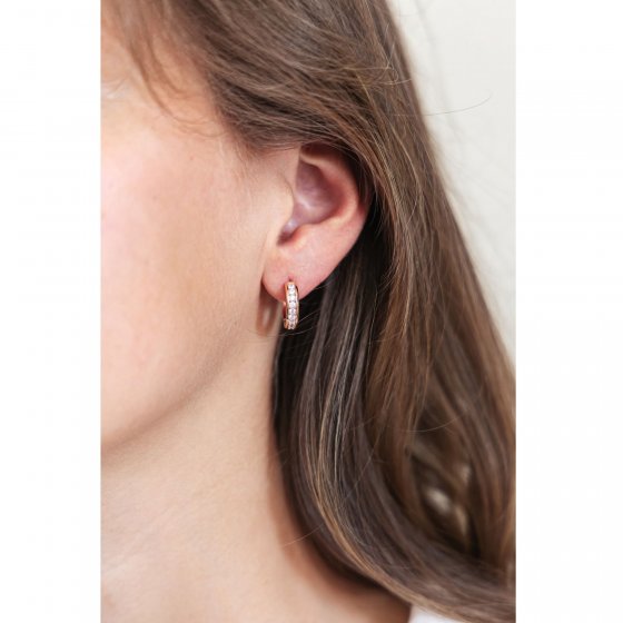 Ohrring 925/- Sterling Silber rosévergoldet Zirkonia 