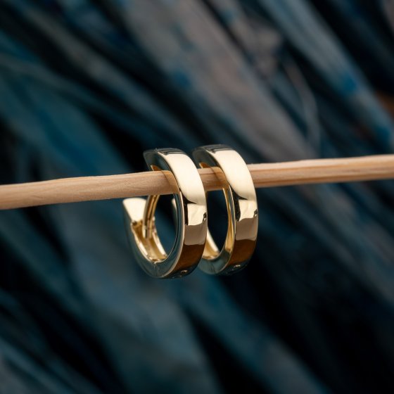 Ohrringe Gold 585 hochglanzpoliert 11,4mm Durchmesser 