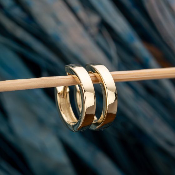 Ohrringe Gold 585 hochglanzpoliert 13,2mm Durchmesser 