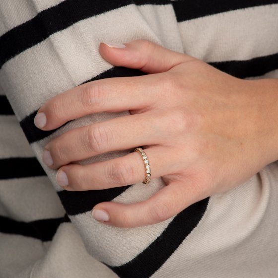 Ring 333/- Gelbgold glanz synth. Zirkonia 