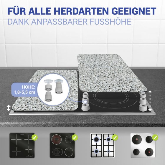 Herdabdeckplatte Universal Mod. Granit, 2er Set, für alle Herdarten geeignet 