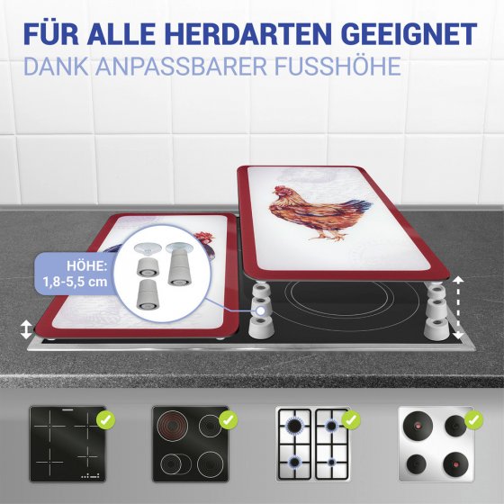 Herdabdeckplatte Universal Mod. Farm, 2er Set, für alle Herdarten geeignet 