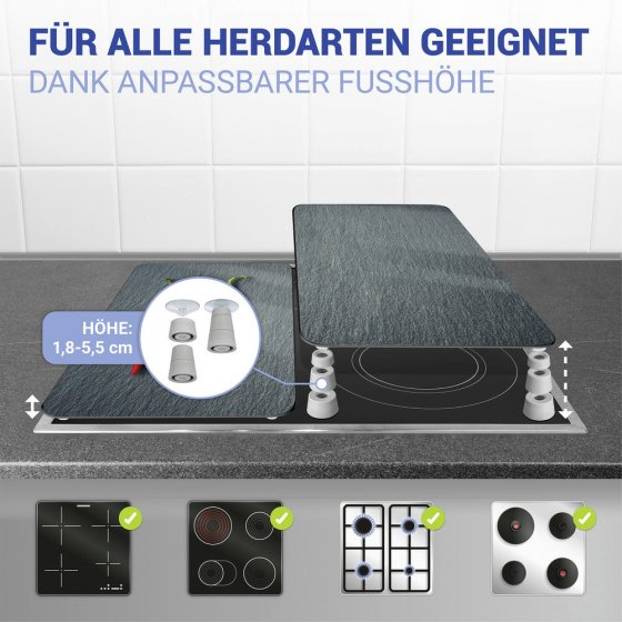 Herdabdeckplatte Universal Mod. Cayenne, 2er Set, für alle Herdarten geeignet 