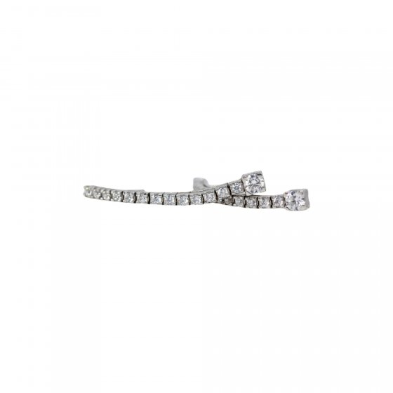 Ohrhänger 925 Sterling Silber rhodiniert Glänzend Zirkonia weiß 