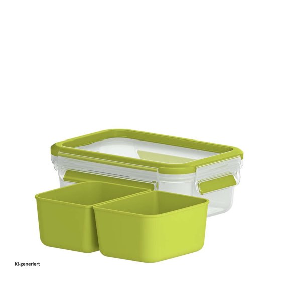 Snackbox mit 2 Einsätzen Clip + Go 
