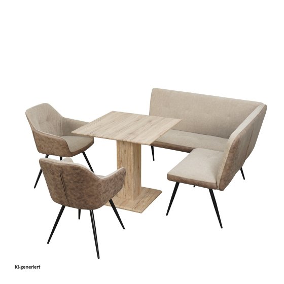 Sitzgruppe Taupe/Antikbraun Joschka 