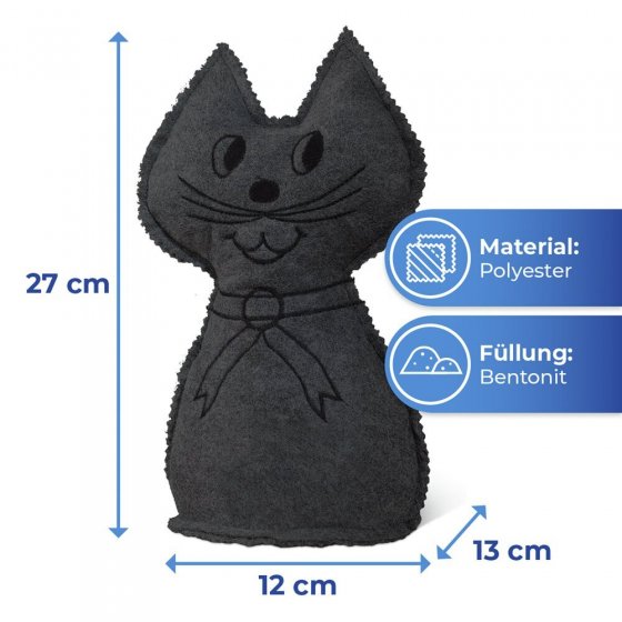 Raumentfeuchter Mod. Katze, 2er Set, schwerer Türstopper 