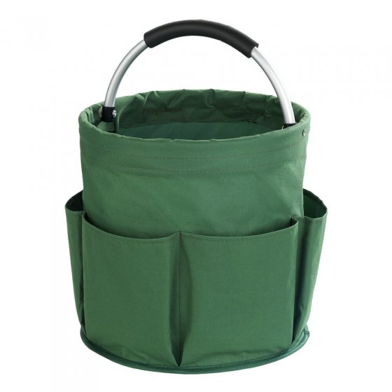Universal Garten Caddy 16 l, Grün, mit 6 Außentaschen für Gartenwerkzeug 