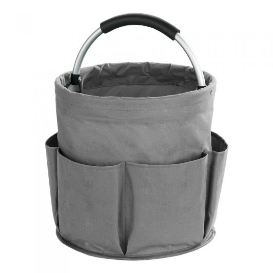 Universal Reinigungs Caddy 16 l, Anthrazit, mit 6 Außentaschen für Schwämme und Tücher 