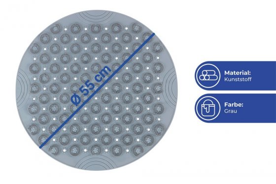 Duschmatte mit Fußreflexzonenmassage, bequeme Badematte 