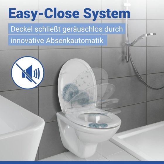 WC Sitz Mod. Astera, Toilettendeckel mit Motiv und Absenkautomatik 