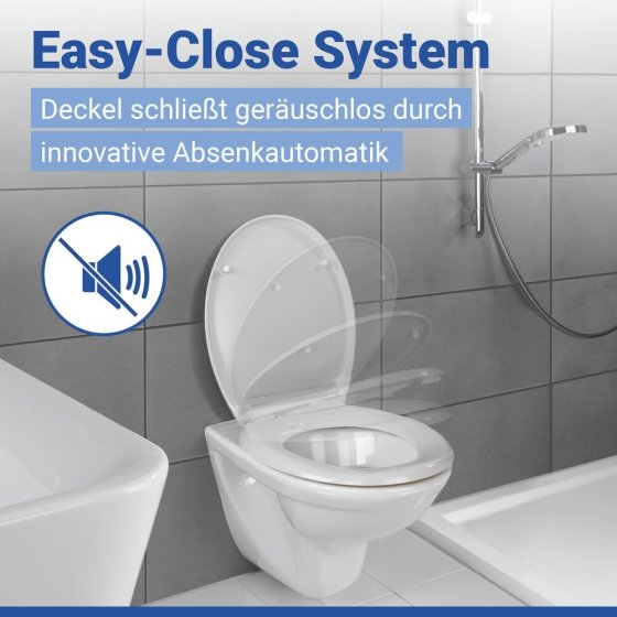 WC Sitz Mod. Ottana Weiß, Toilettendeckel mit Absenkautomatik 