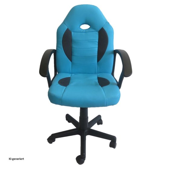 Schreibtischstuhl Junior höhenverstellbar ergonomischer Drehstuhl Hellblau 