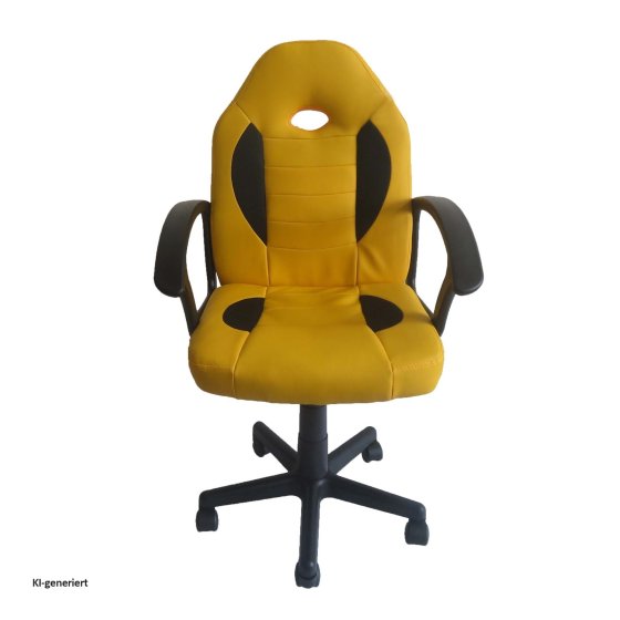 Schreibtischstuhl Junior höhenverstellbar ergonomischer Drehstuhl Gelb 