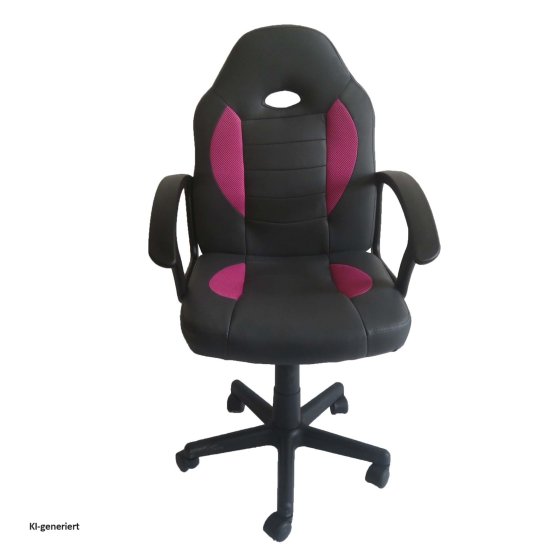 Schreibtischstuhl Junior höhenverstellbar ergonomischer Drehstuhl Anthrazit-Pink 