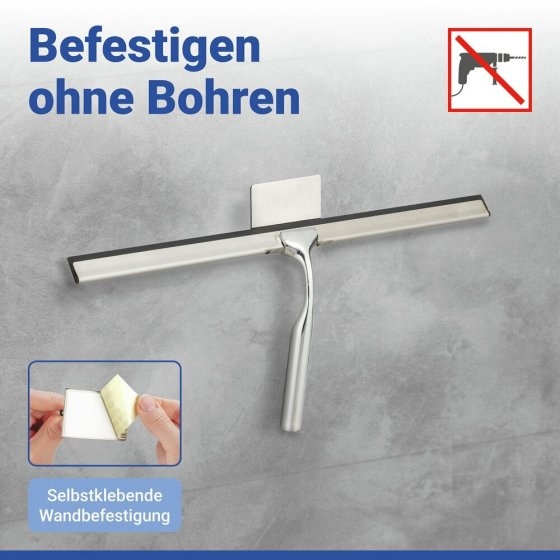 Badezimmerwischer Mod. Terni Jumbo, extra breite Wischfläche 