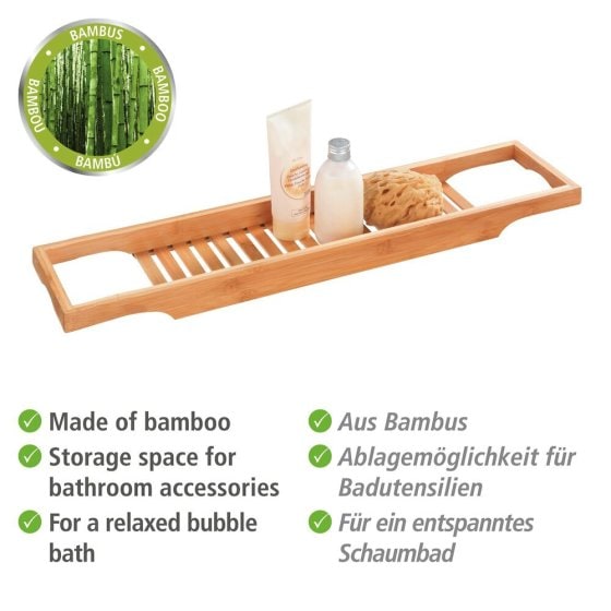Badewannenablage Mod. Bambusa aus Bambus, Badewannenbrücke 