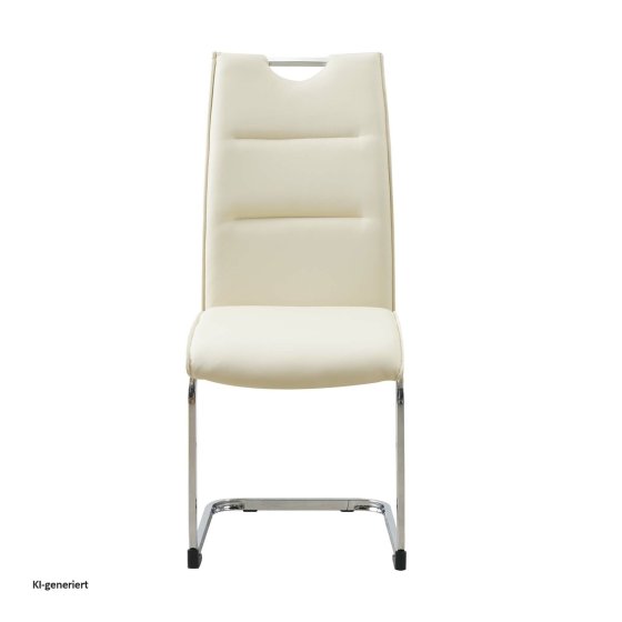 Schwingstuhl 4er Set PU creme DannyC 