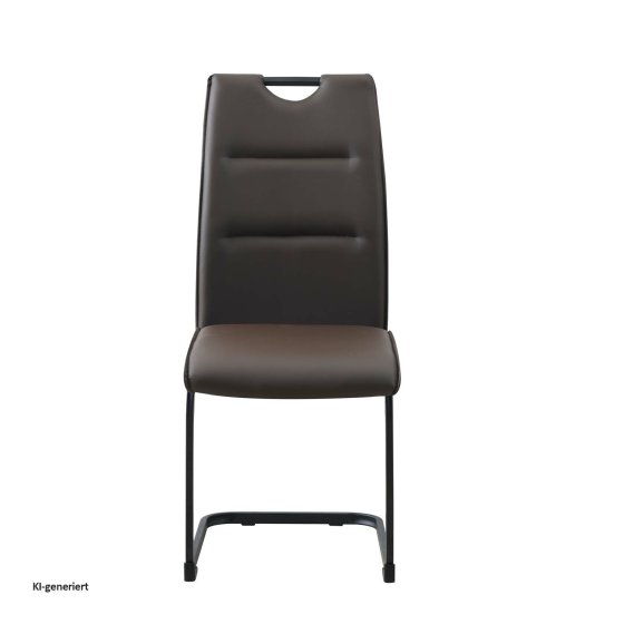 Schwingstuhl 4er Set PU braun DannyP 