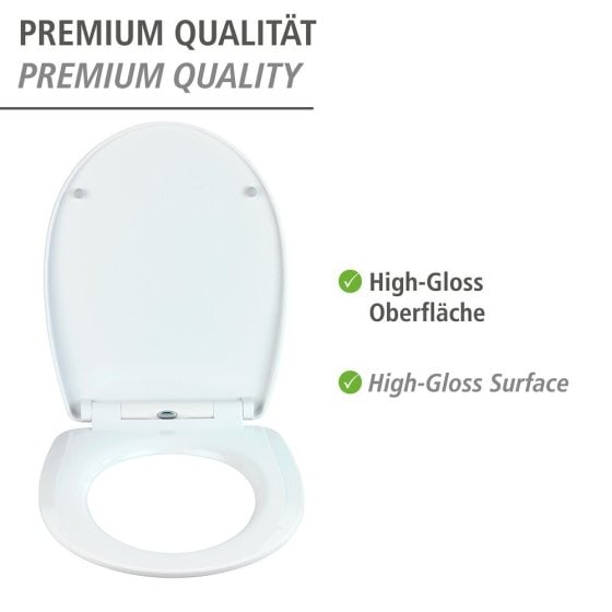 WC-Sitz Mod. Terrazzo High Gloss, aus bruchstabilem Thermoplast 