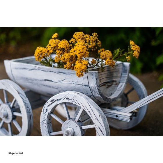 Holzhandwagen Weiß Rustikal Sommerset 