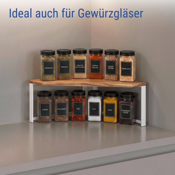 Küchen-Eckregal Mod. Louisa, 1 Ablage 