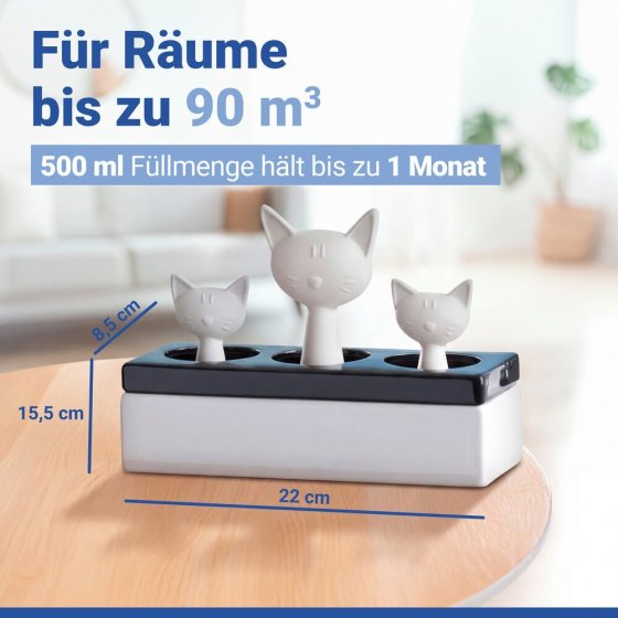 Luftbefeuchter Katzenfamilie, für angenehmeres Raumklima 