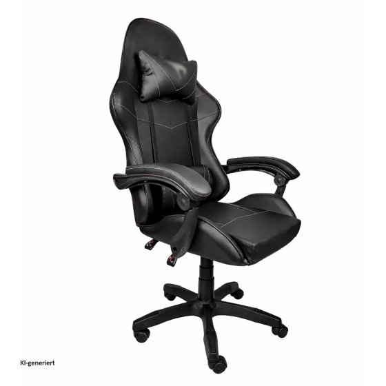 Gaming Stuhl Kunstleder Schwarz 
