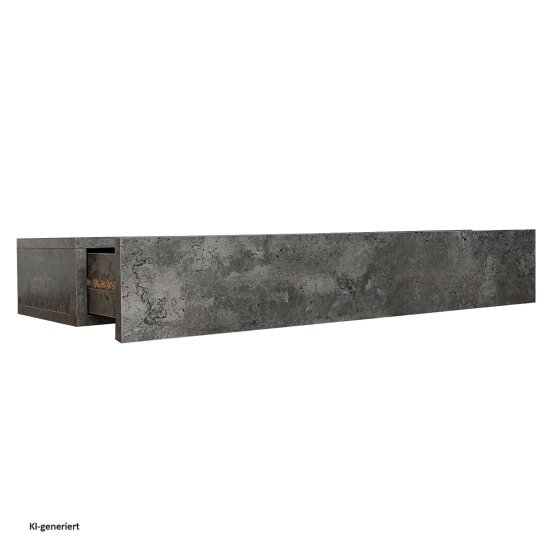Wandregal mit Schublade 80 cm Betonoptik 