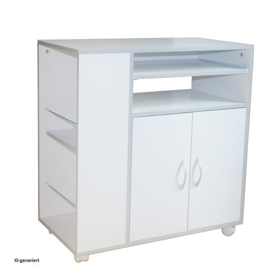 Küchenschrank Thekla Weiß/Silber 