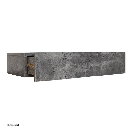 Wandregal mit Schublade 60 cm Betonoptik 