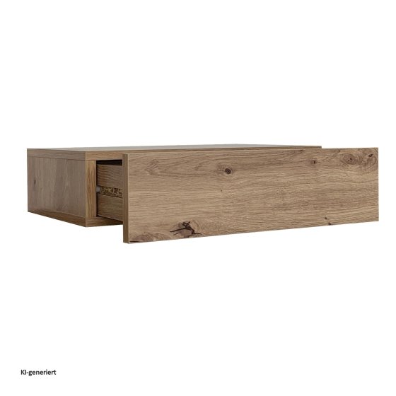 Wandregal mit Schublade 40 cm Artisaneiche 