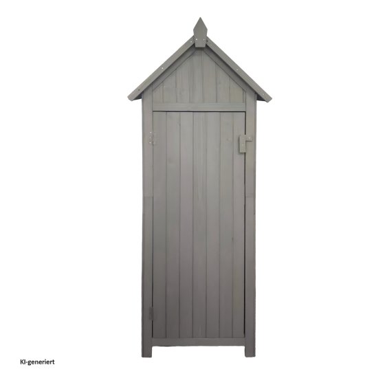 Gartengeräteschrank aus Holz Grau 